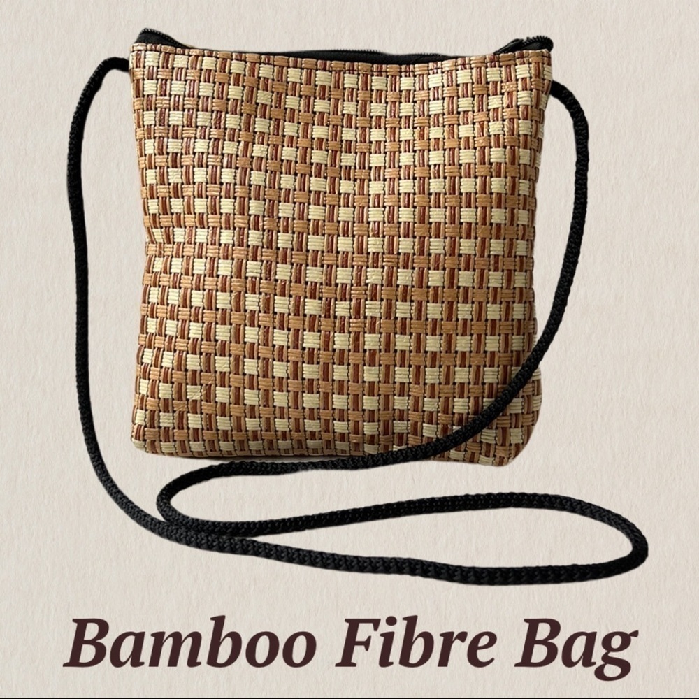 Natural Bamboo Fibre Crossbody Handbag - Hand Made in Thailand